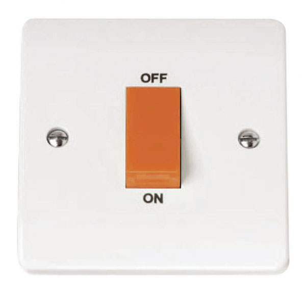 Click CMA200 Cooker Switch 1G 45A Whi