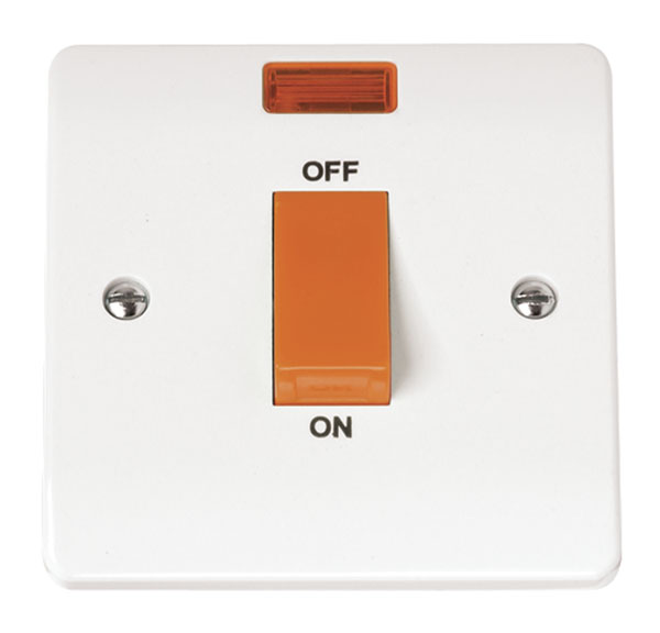 Click CMA201 Cooker Switch 1G Neon 45A
