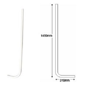 Tricel Hockey Stick (Surface Use) White 38mm