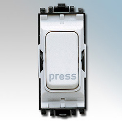 MK K4885PWHI Grid Switch 2 Way SP Press