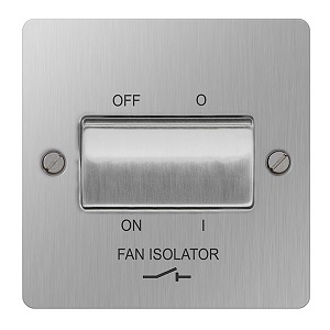 BG SBS15-02 Plate Switch Fan Isol 10A